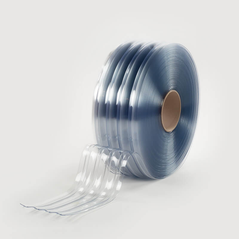 Double-ribbed clear PVC roll